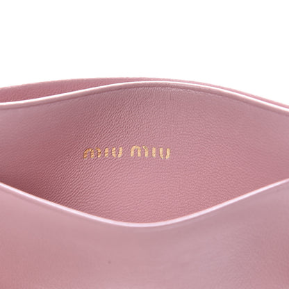 Miu Miu Nappa Matelasse Card Holder Rosa 6 of 9