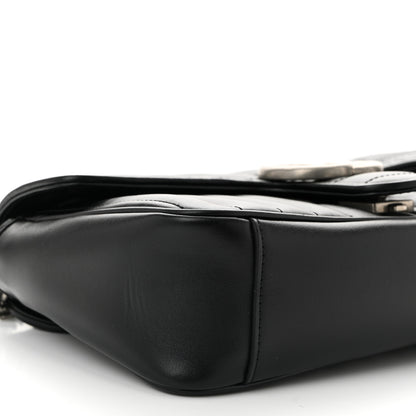 Gucci Calfskin Matelasse Aria Small GG Marmont Shoulder Bag Black 9 of 10