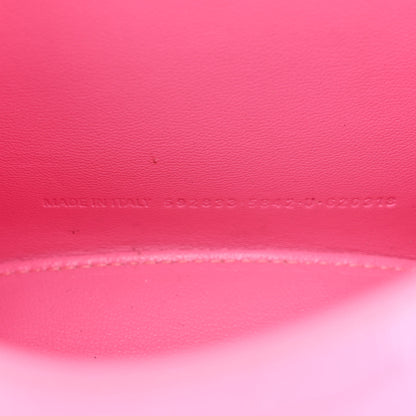 Balenciaga Shiny Calfskin Crocodile Embossed Hourglass Top Handle Bag XS Baby Pink 7 of 15