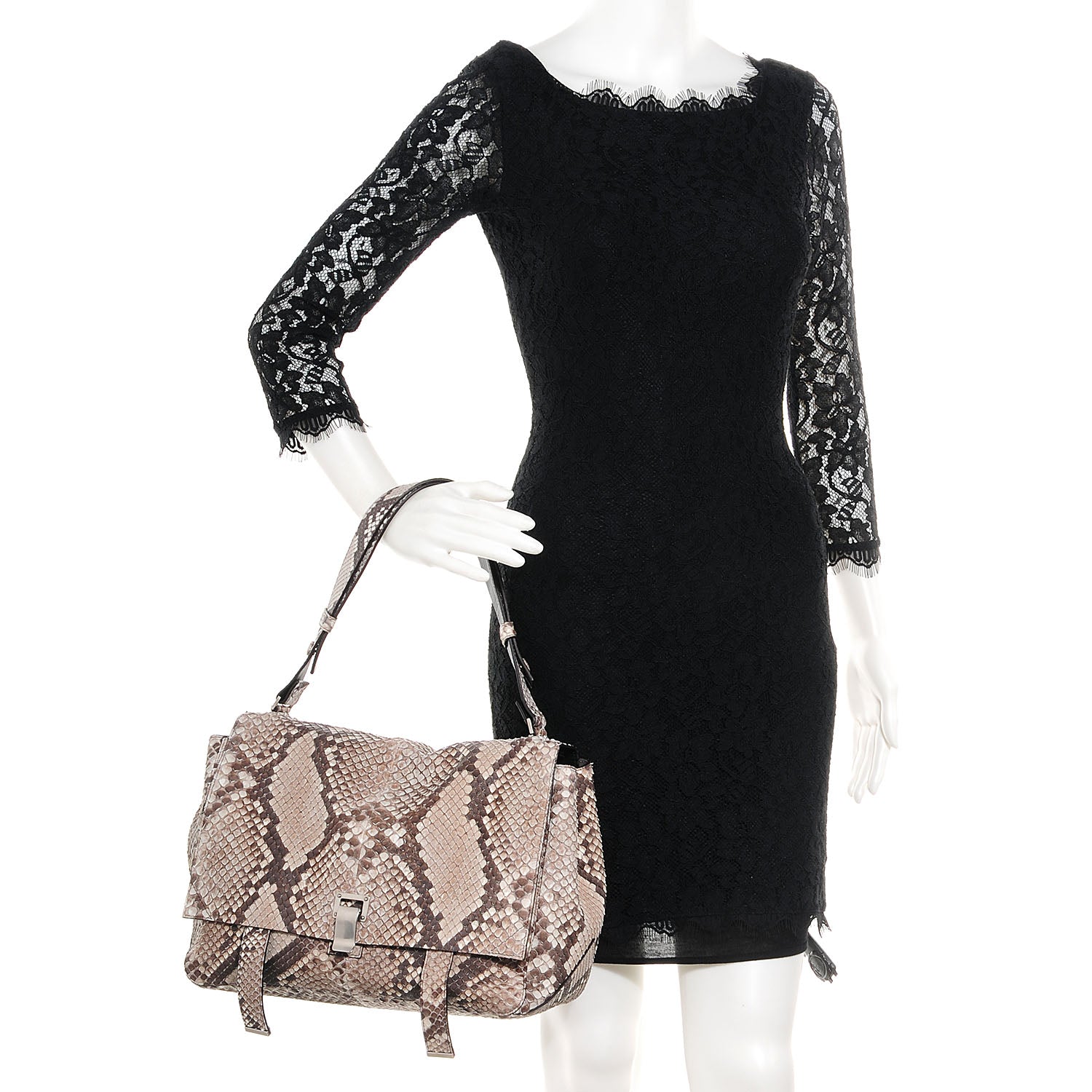 Proenza Schouler Python Large Courier Roccia 2 of 12