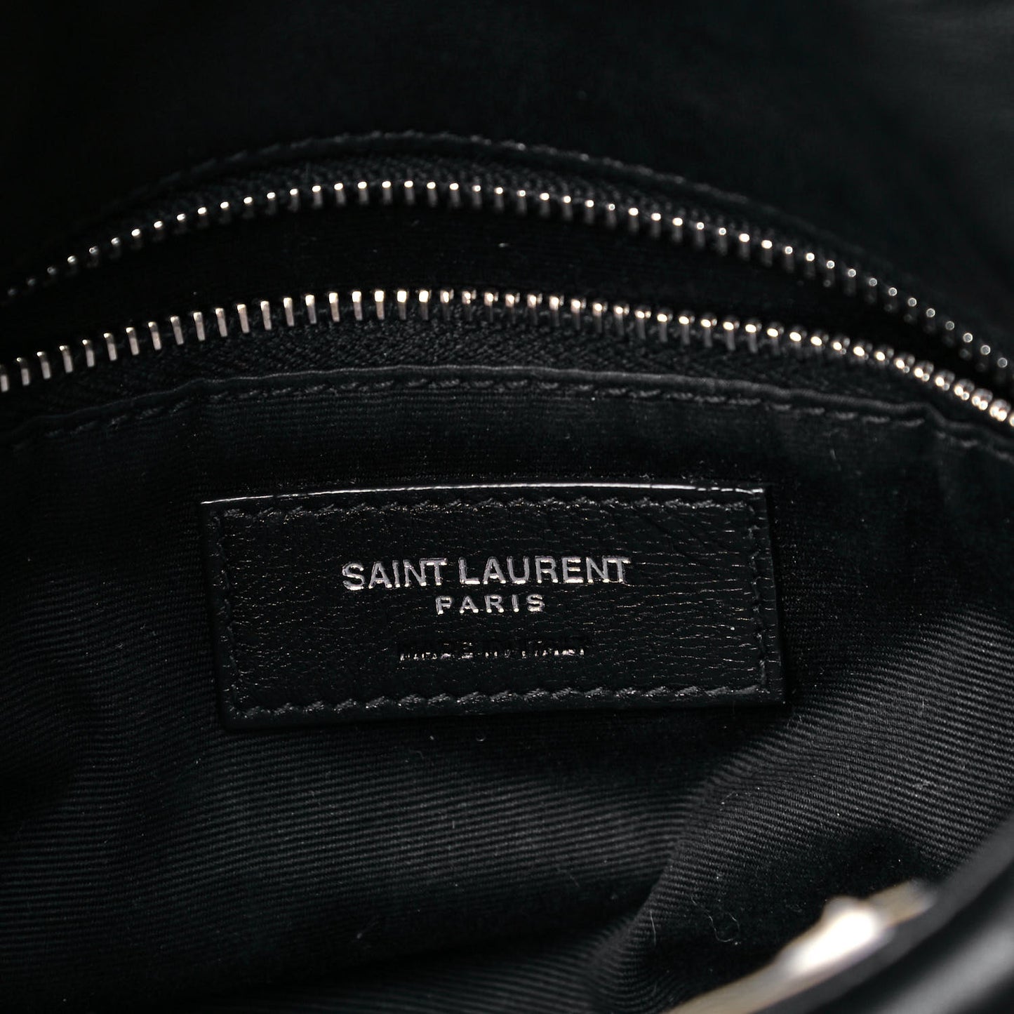 Lambskin Quilted Toy Loulou Puffer Monogram Chain Satchel Black