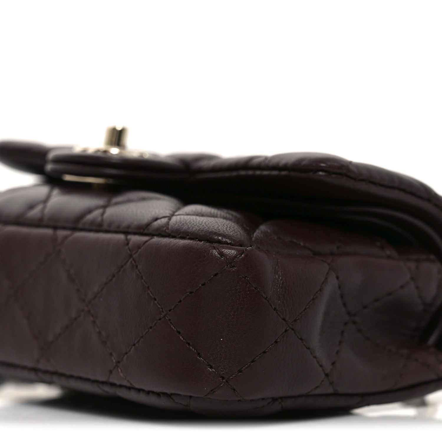 Chanel Lambskin Quilted Mini Double Flap With Hook Dark Brown 10 of 11