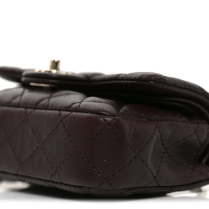 Chanel Lambskin Quilted Mini Double Flap With Hook Dark Brown 10 of 11