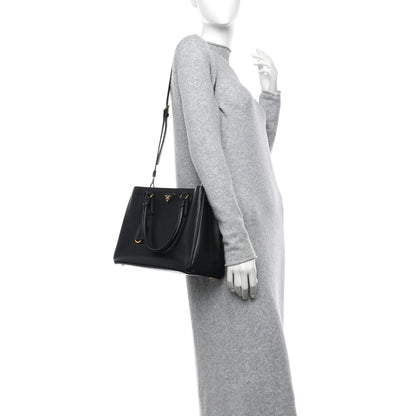 Prada Saffiano Lux Medium Tote Black 2 of 13