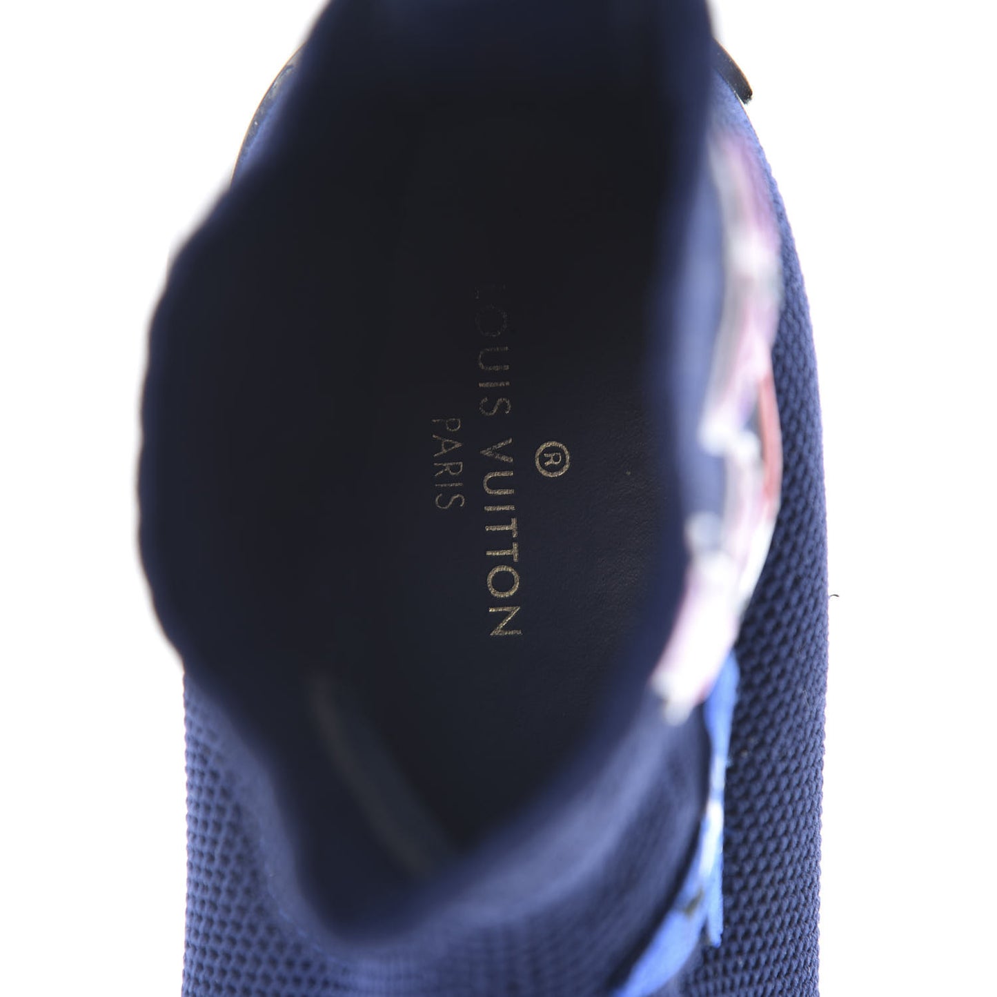 Stretch Fabric LV Black Heart Sock Sneaker 38.5 Marine