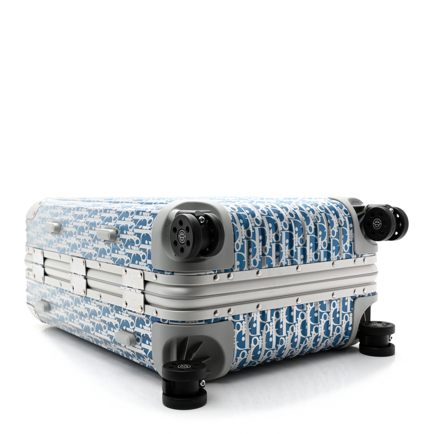 Christian Dior X RIMOWA Aluminum Gradient Cabin Luggage Blue Multi 3 of 12