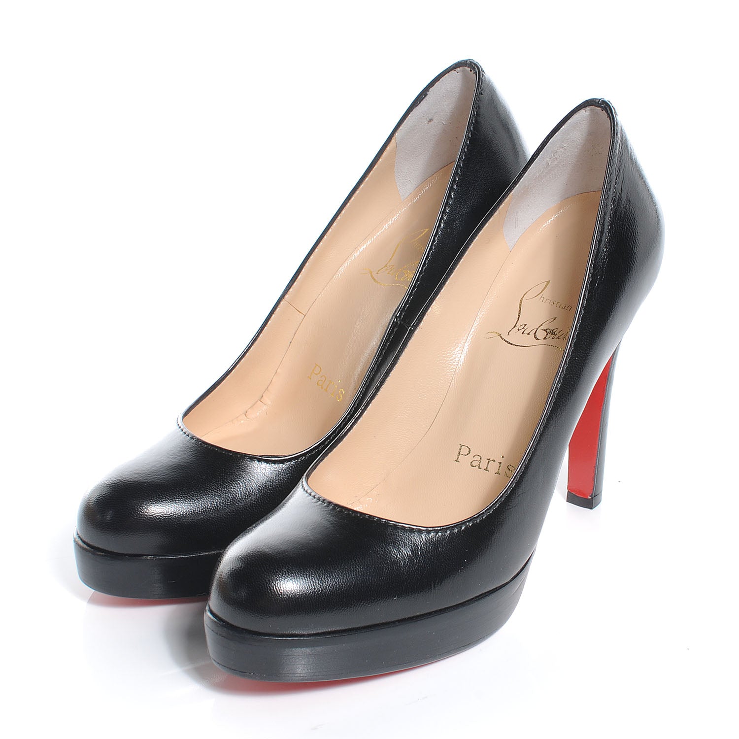 Christian Louboutin Calfskin Bruges 120 Pumps 35 Black 3 of 6