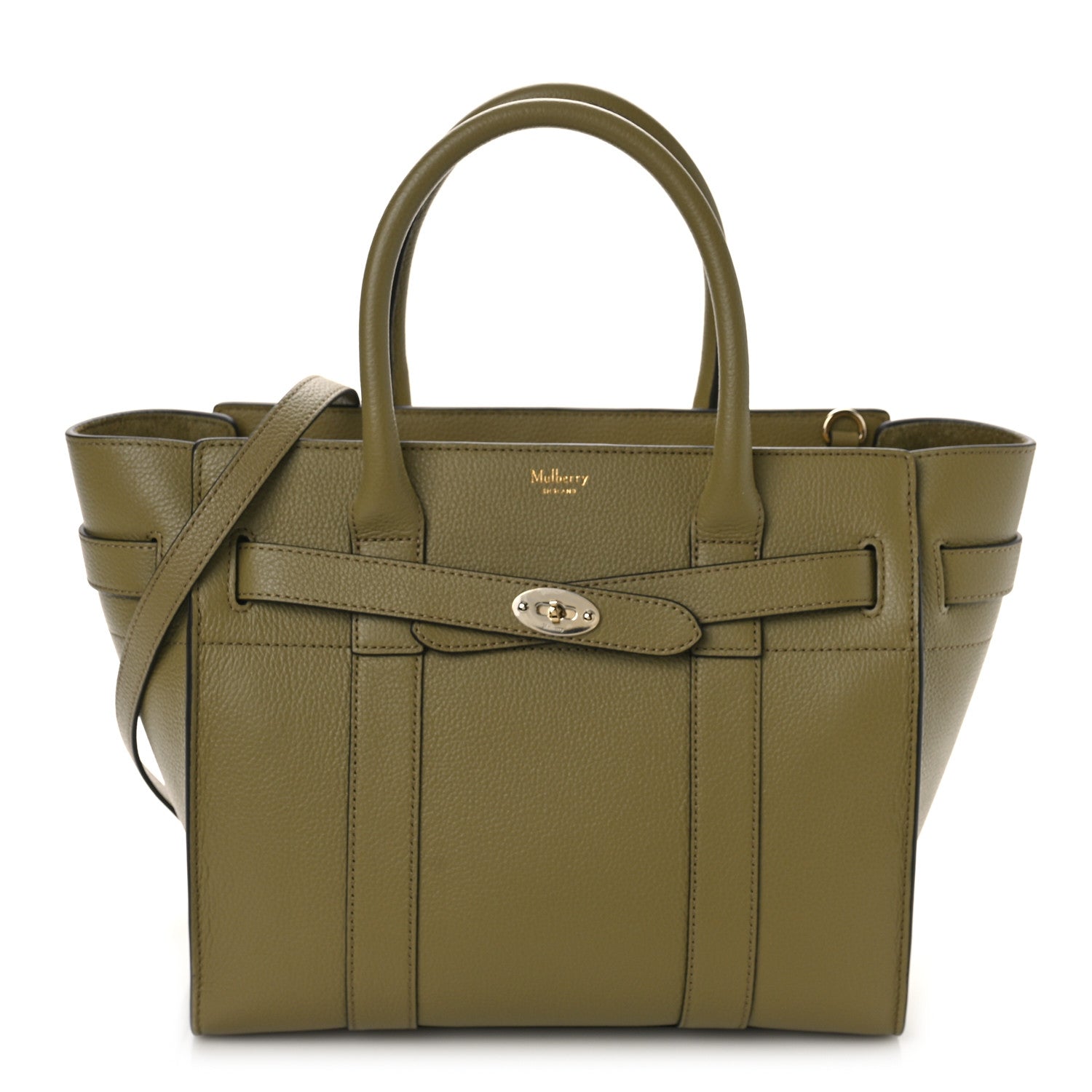 Mulberry Small Classic Grain Mini Zipped Bayswater Green 1 of 8