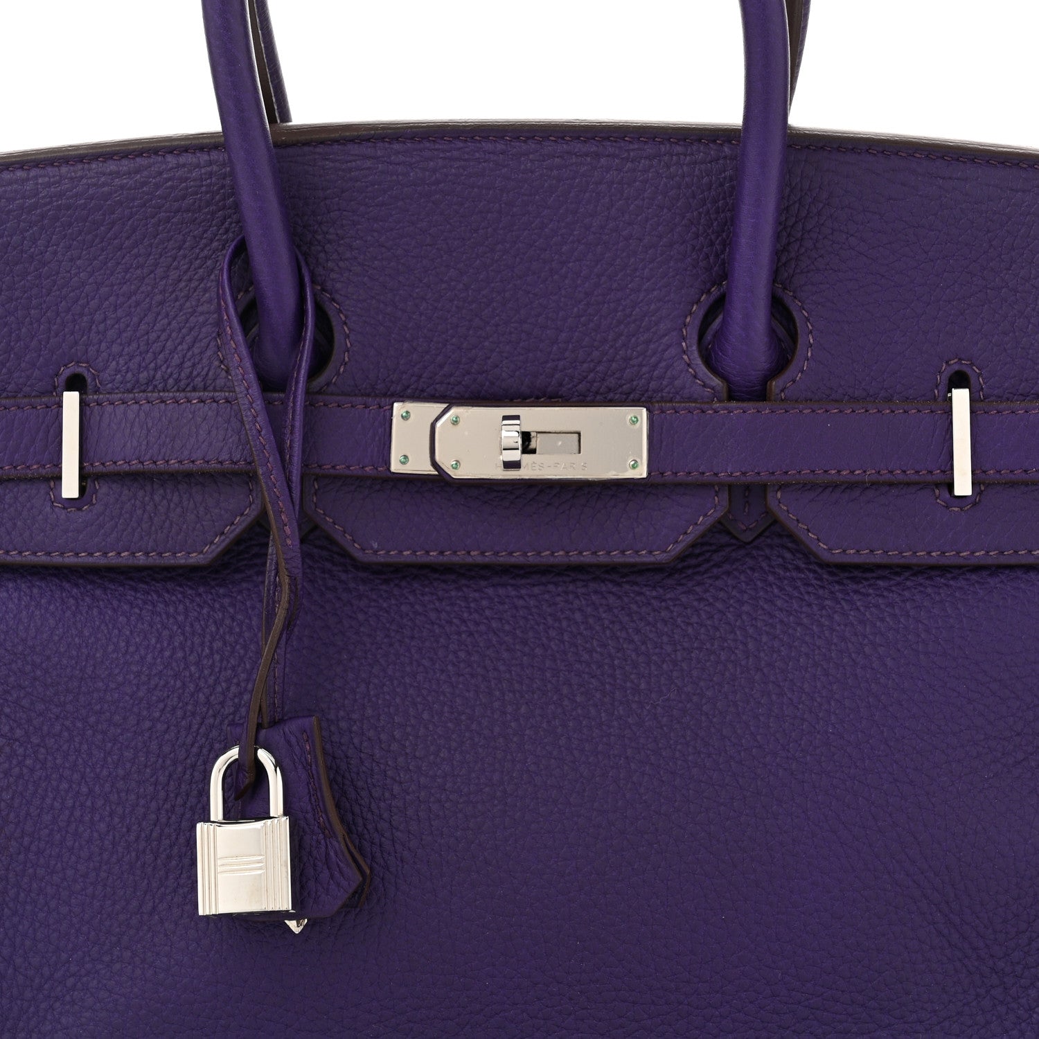 Hermes Taurillon Clemence Birkin 35 Iris 8 of 10