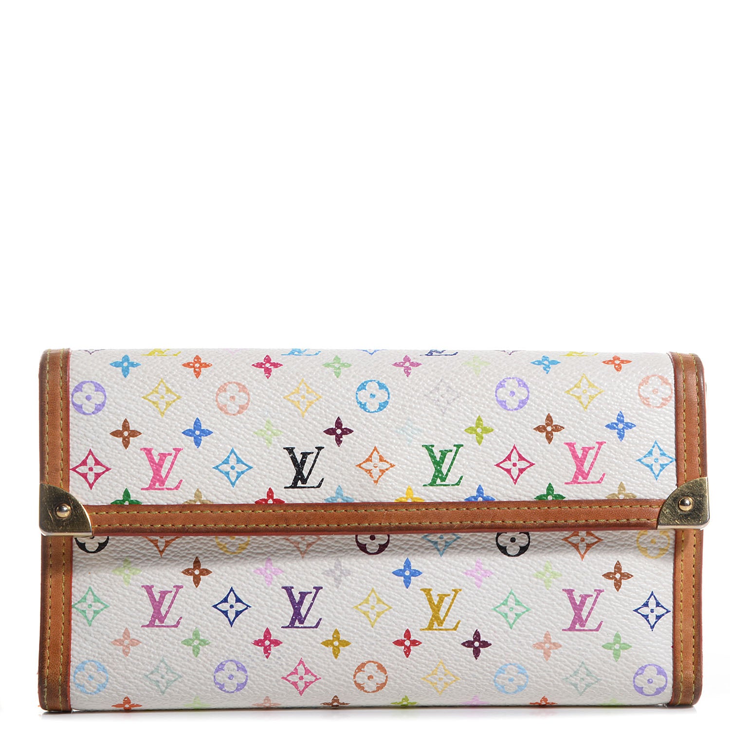 Louis Vuitton Monogram Multicolor Porte Tresor International Wallet White 1 of 7