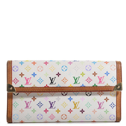 Louis Vuitton Monogram Multicolor Porte Tresor International Wallet White 1 of 7