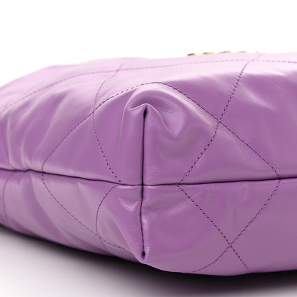 Chanel Shiny Calfskin Quilted Small Chanel 22 Purple 10 of 12