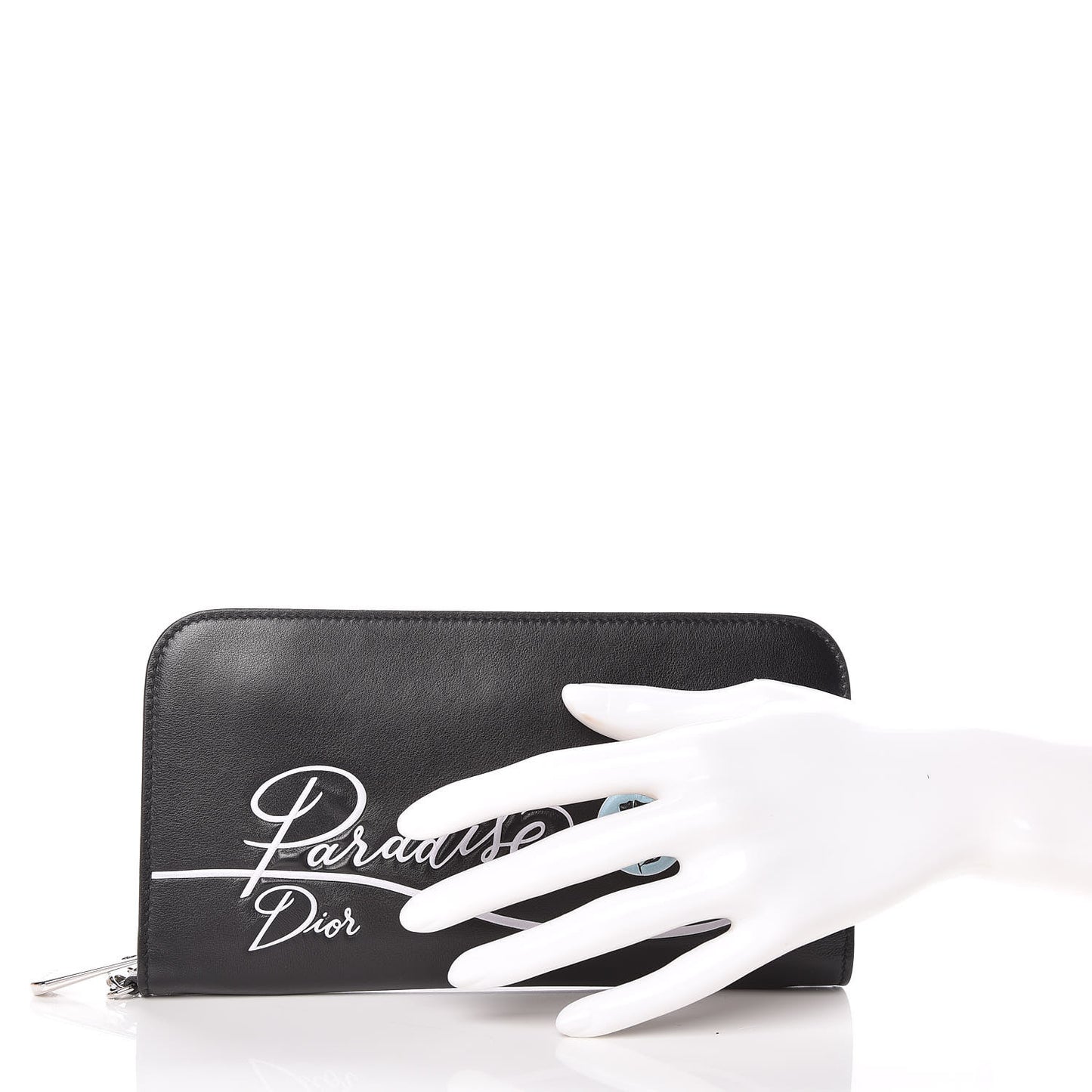 Calfskin Paradise Diorissimo Voyageur Wallet Black
