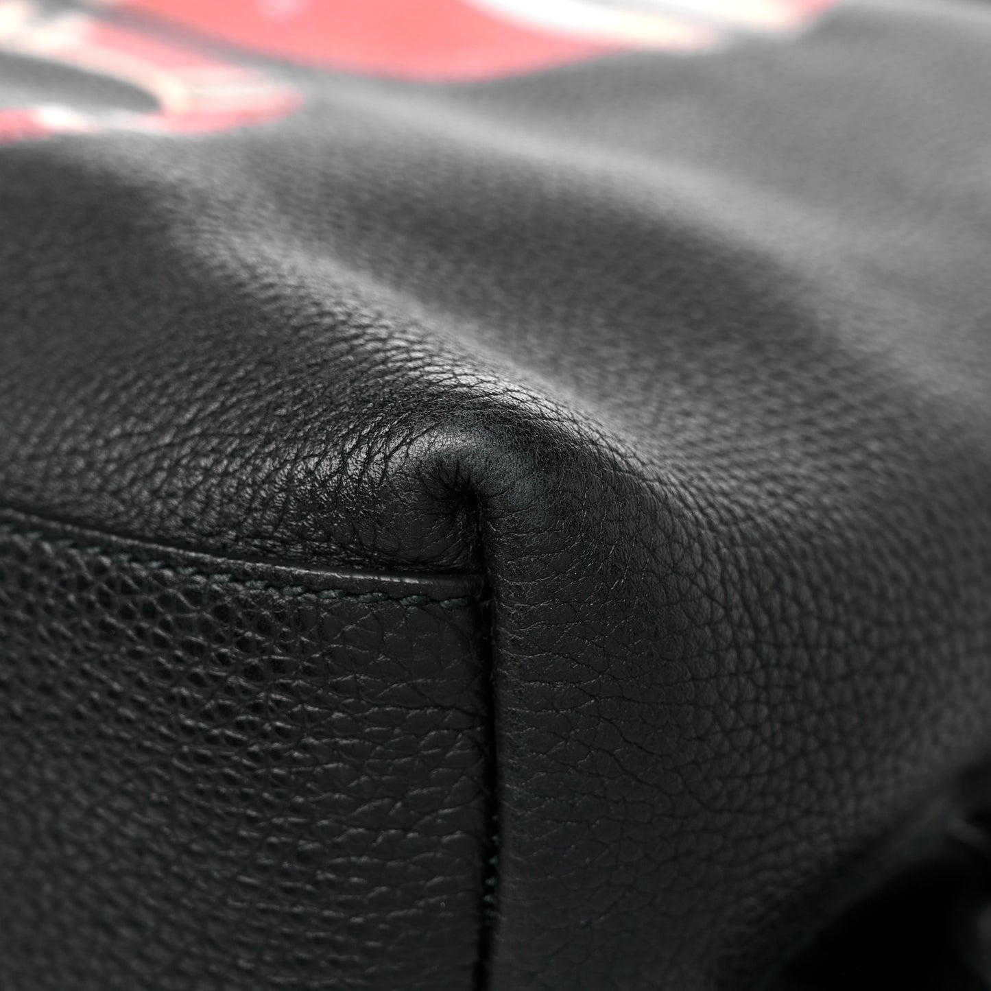 Calfskin Kingsnake Print Drawstring Backpack Black
