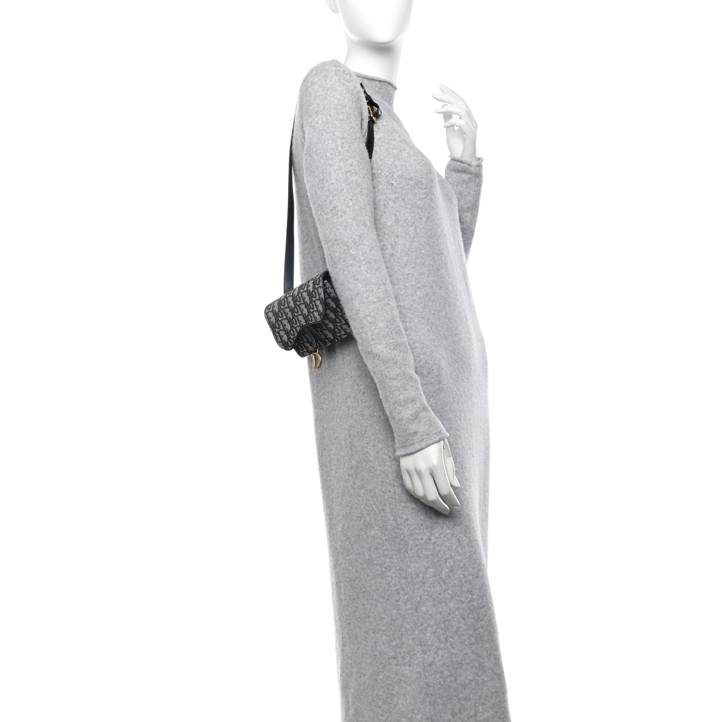 Oblique Saddle Belt Bag Blue