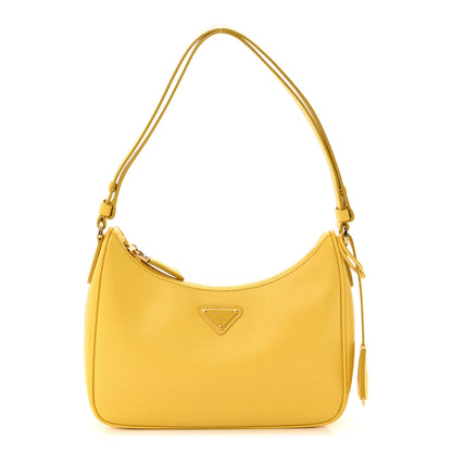 Prada Saffiano Lux Re-Edition Mini Shoulder Bag Soleil 1 of 13