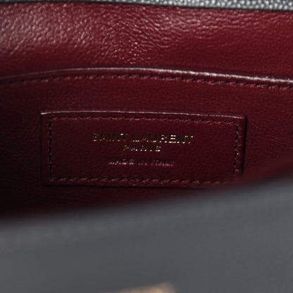 Saint Laurent Grain de Poudre Medium Classic Monogram Cassandra Top Handle Dark Smog 7 of 10
