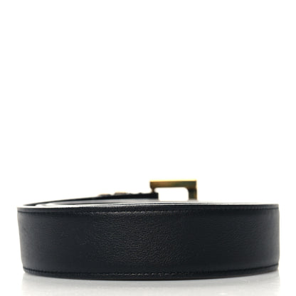 Saint Laurent Smooth Calfskin Monogram Square Buckle Belt 100 40 Black 2 of 6