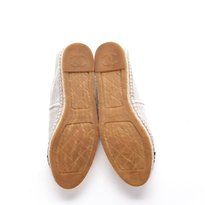 Chanel Linen CC Espadrilles 39 Beige Black 7 of 19