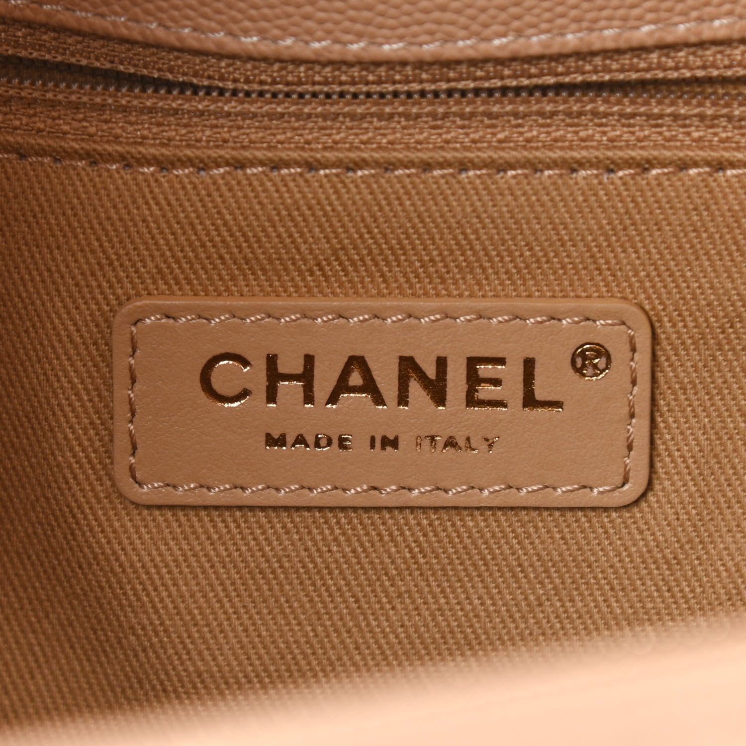 Chanel Caviar Chevron Quilted Small Coco Handle Flap Beige 6 of 11