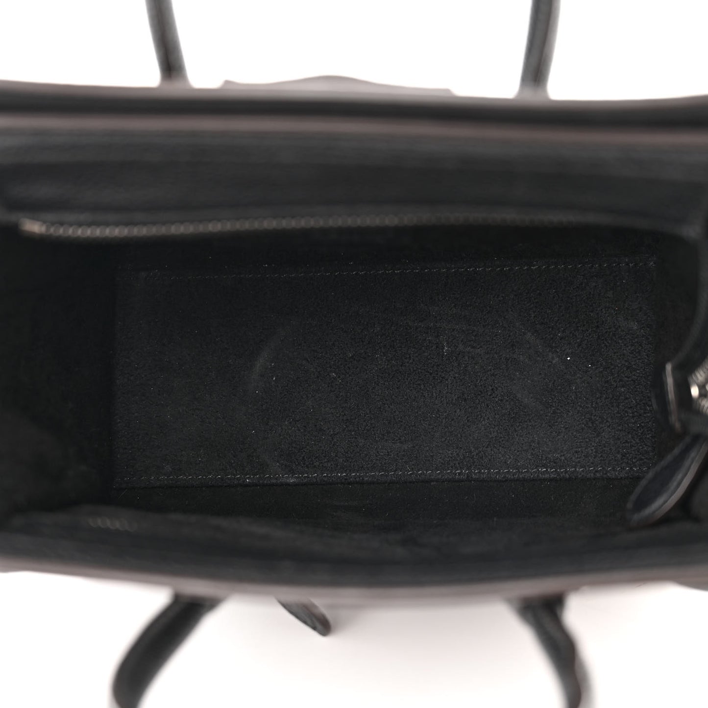 Drummed Calfskin Nano Luggage Black