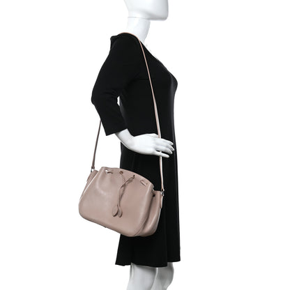 Alaia Calfskin Drawstring Shoulder Bag Sable 2 of 15