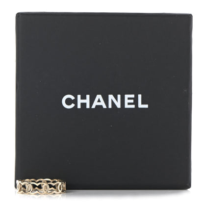 Chanel Metal CC Ring 54 6.75 Gold 5 of 5