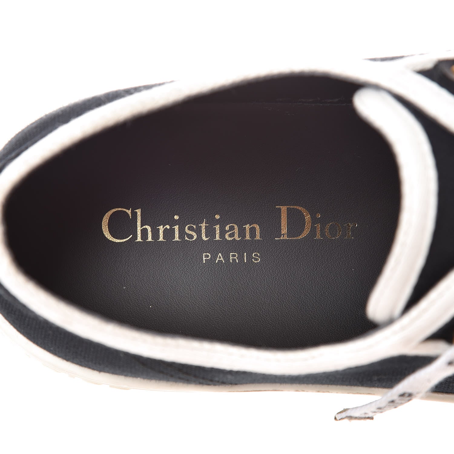 Christian Dior Canvas Walk'n Dior Low Top Sneakers 38.5 Black White 11 of 16