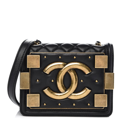 Chanel Lambskin Quilted Boy Brick Studded Flap Black 1 of 10