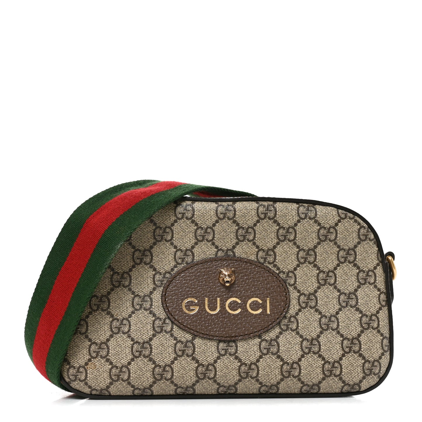GG Supreme Monogram Web Neo Vintage Shoulder Bag Beige New Acero Crop