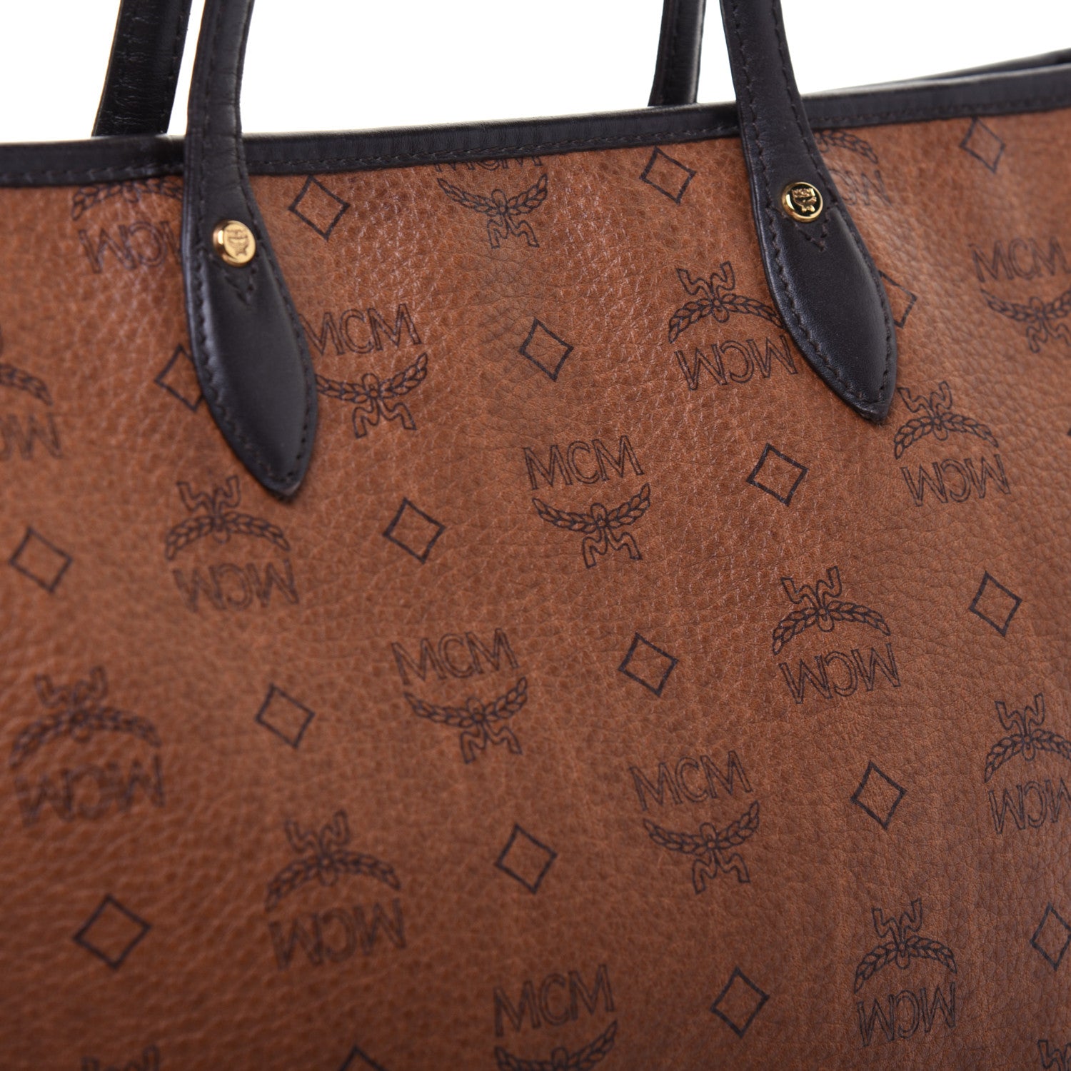 MCM Visetos Dog Bone Shopper Tote Brown 19 of 22