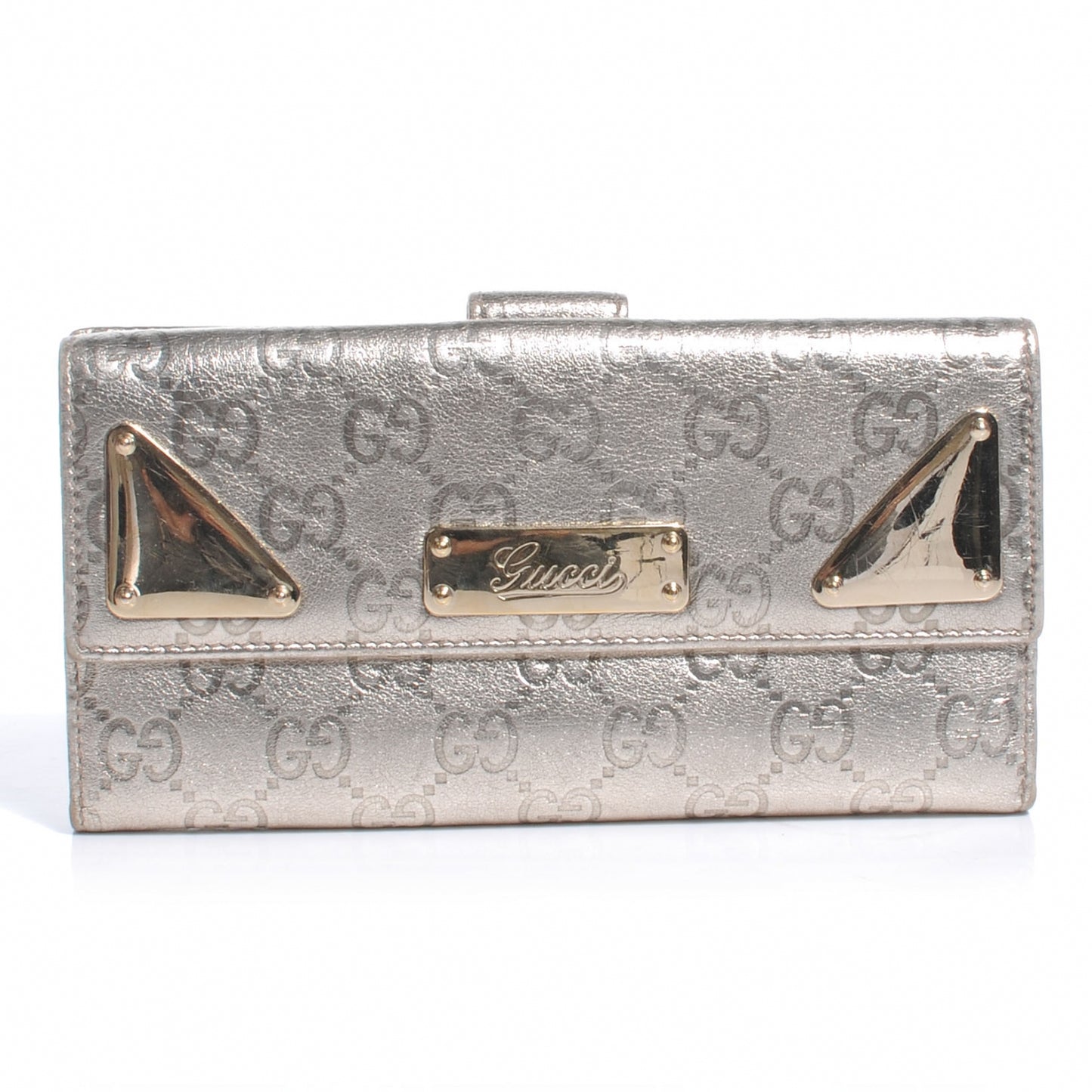 Guccissima Indy Continental Wallet Silver