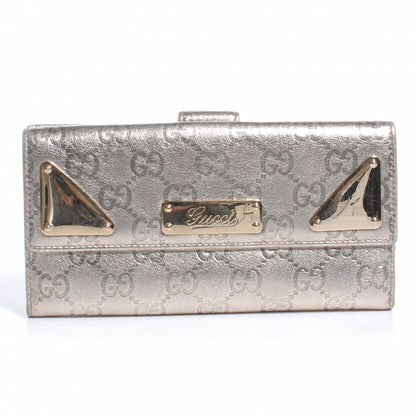 Gucci Guccissima Indy Continental Wallet Silver 1 of 7