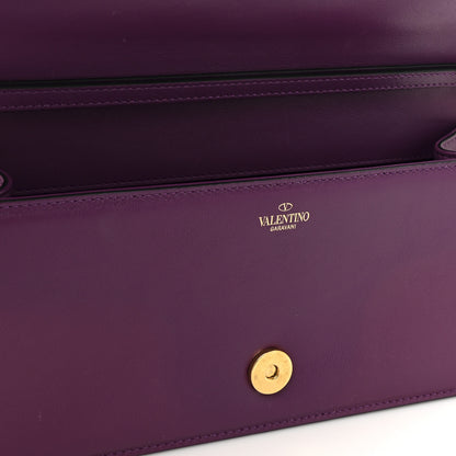 Valentino Garavani Calfskin Vlogo Loco Shoulder Bag Prune 16 of 20