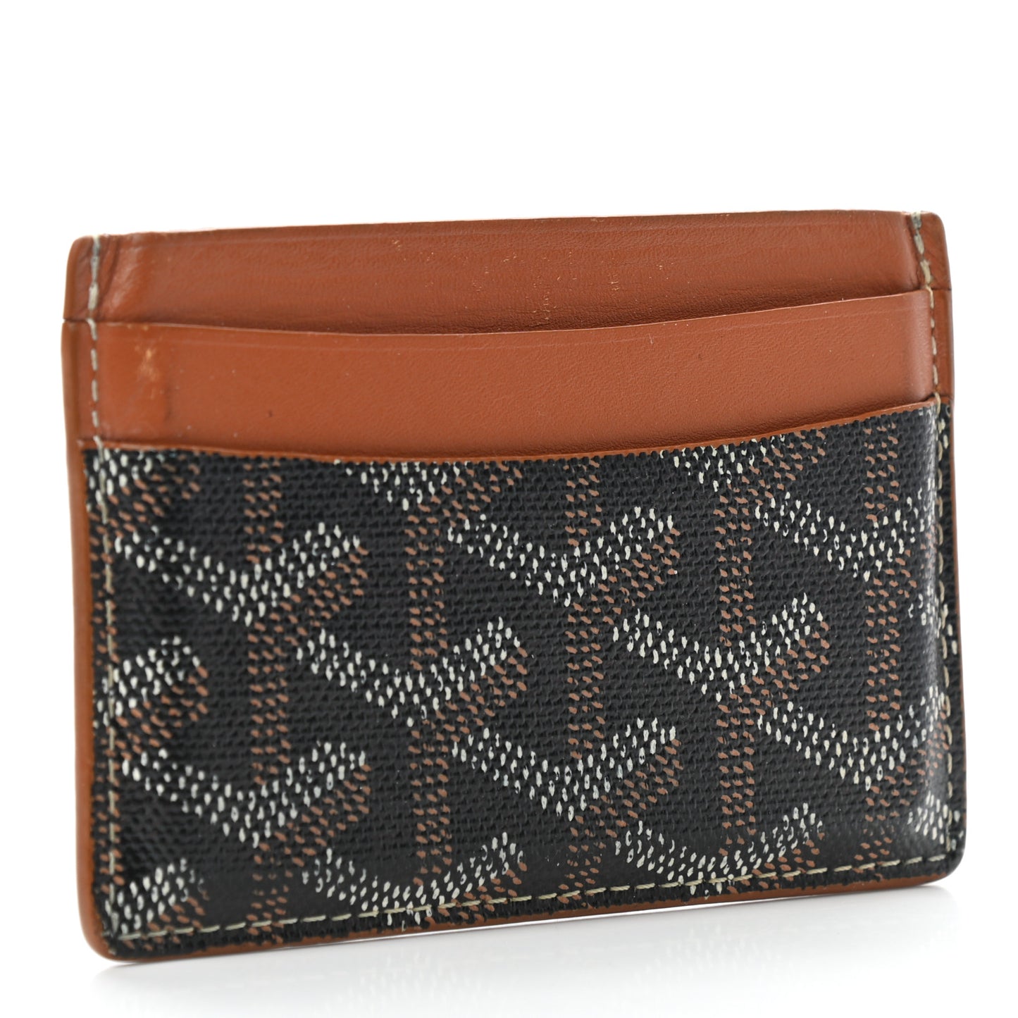 Goyardine Saint Sulpice Card Holder Black Gold