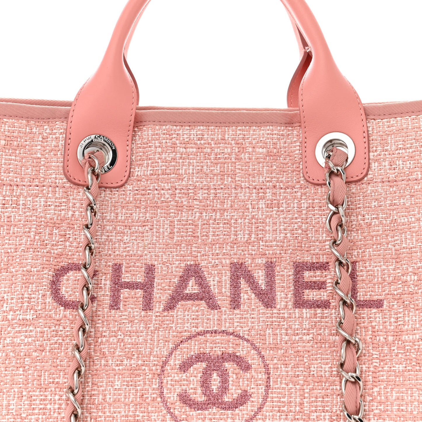 Canvas Medium Deauville Tote Pink
