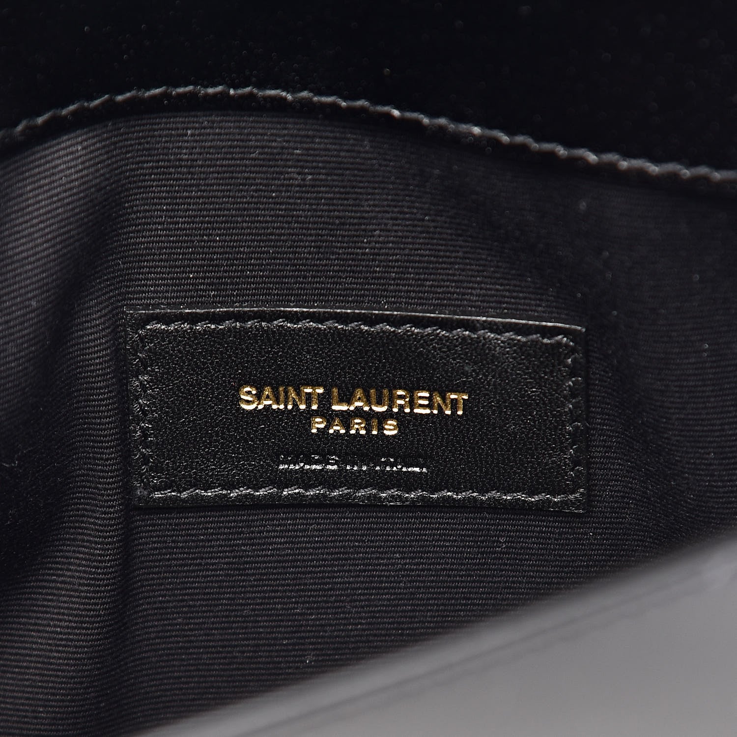 Saint Laurent Smooth Shiny Calfskin Monogram Uptown Pouch Black 6 of 7