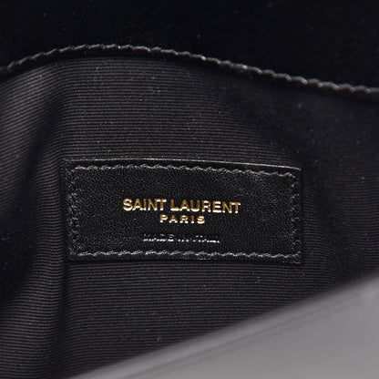 Saint Laurent Smooth Shiny Calfskin Monogram Uptown Pouch Black 6 of 7