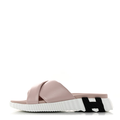 Hermes Nappa Infra Sandals 38.5 Rose Porcelaine 1 of 9