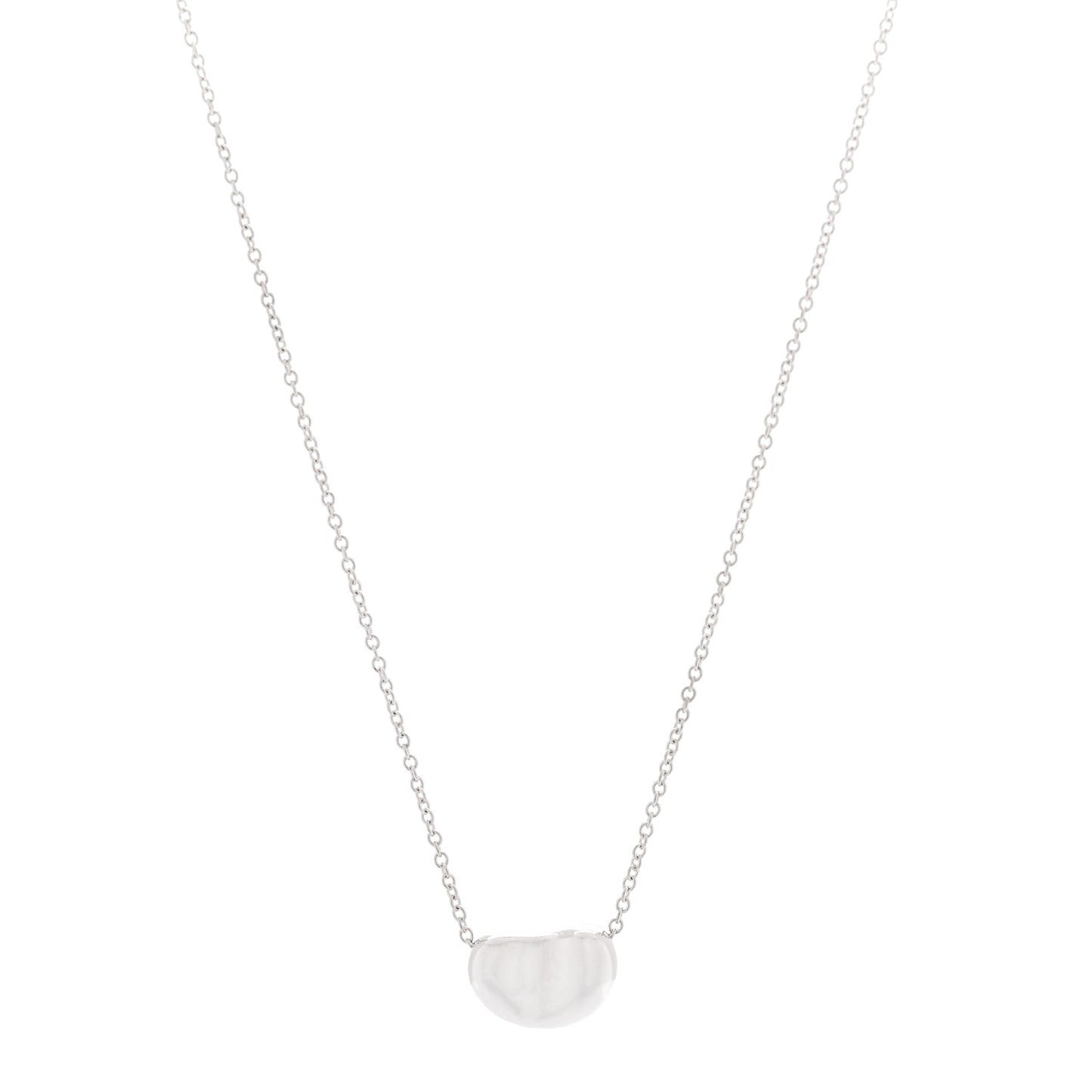 Sterling Silver 11mm Elsa Peretti Bean Pendant Necklace