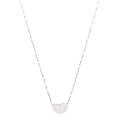 Tiffany Sterling Silver 11mm Elsa Peretti Bean Pendant Necklace 1 of 5