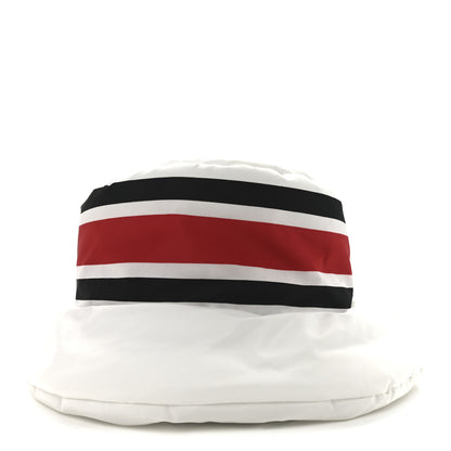 Prada Re-Nylon Triangle Logo Padded Mens Bucket Hat M White Rosso 6 of 9