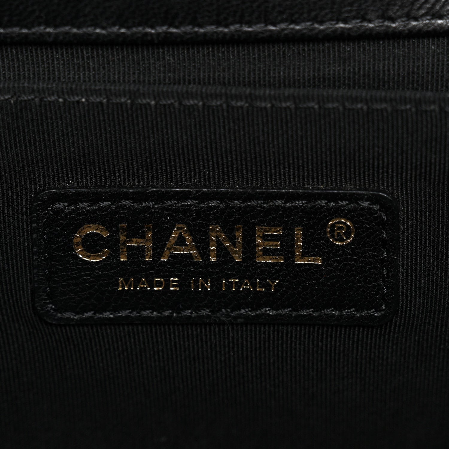 Chanel Lambskin Quilted Crest Embellished Medium Boy Flap Black White Blue 6 of 14