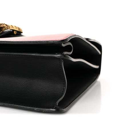 Gucci Moon Calfskin Web Large Dionysus Bamboo Top Handle Bag Black Bright Evergreen Hibiscus Red 10 of 10
