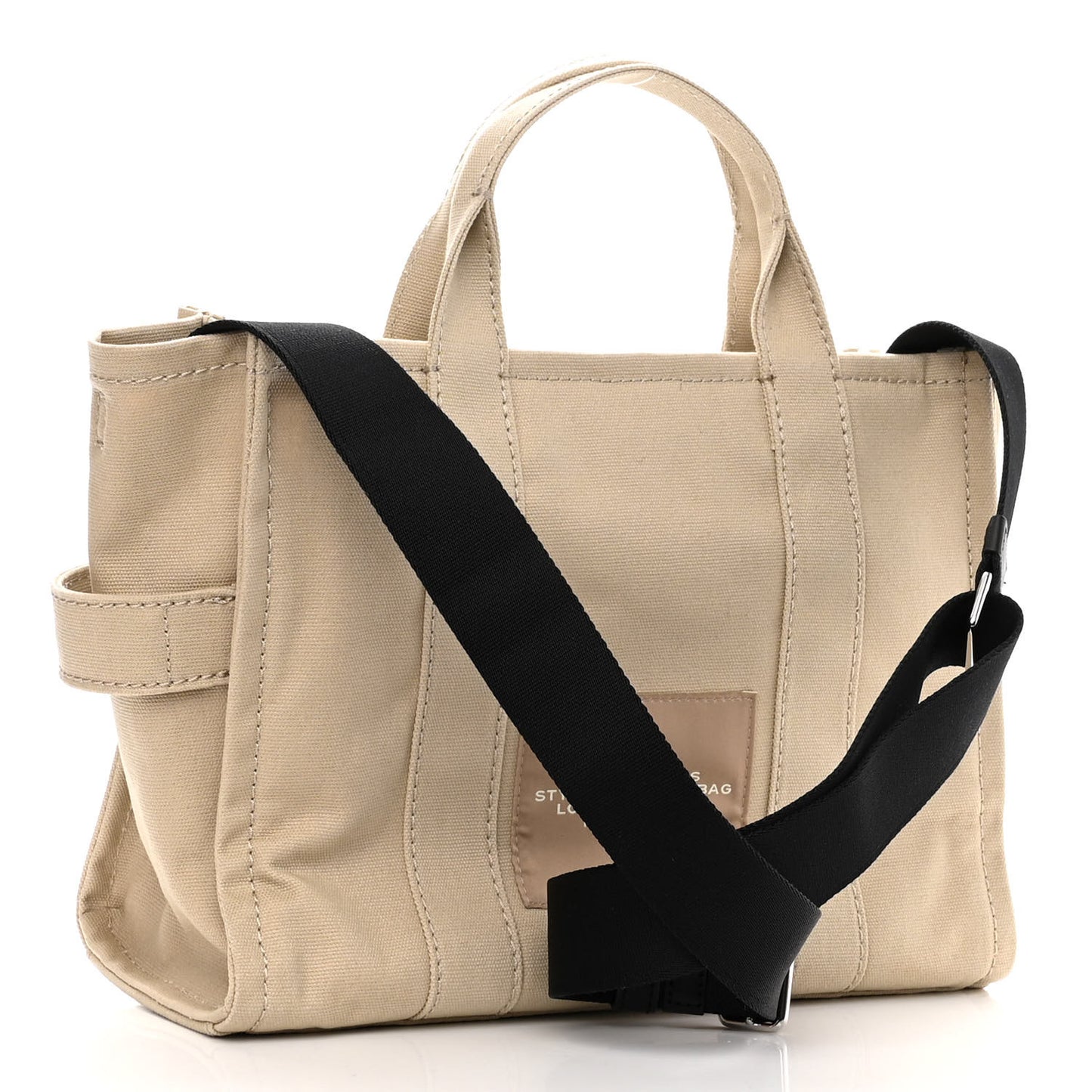 Cotton Canvas Medium The Traveler Tote Bag Beige