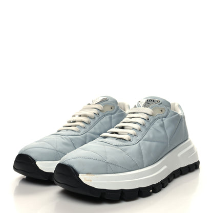 Prada Re-Nylon Piuma Metal Triangle Logo Quilted 45mm Sneakers 39.5 Fiordaliso 3 of 10