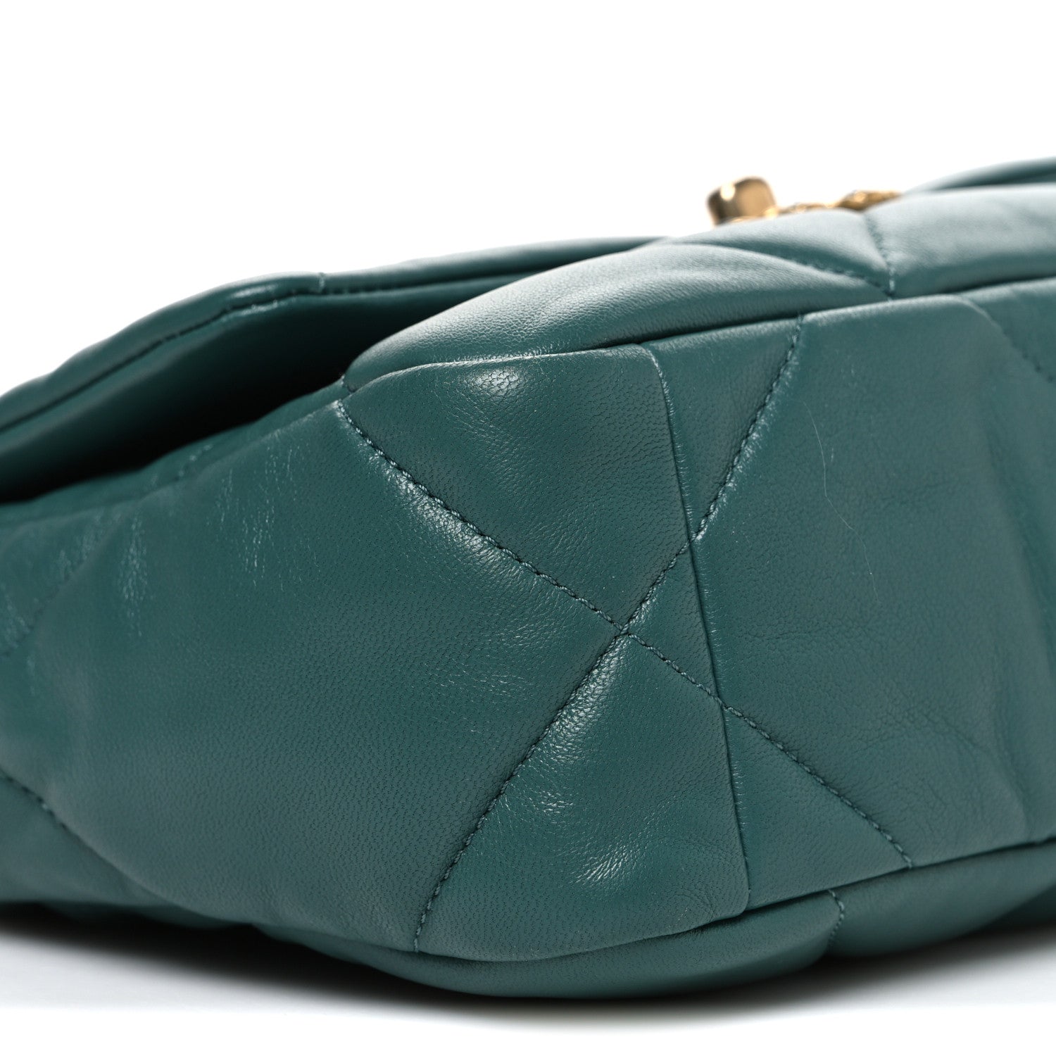 Chanel Lambskin Quilted Medium Chanel 19 Flap Green 8 of 9