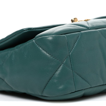 Chanel Lambskin Quilted Medium Chanel 19 Flap Green 8 of 9
