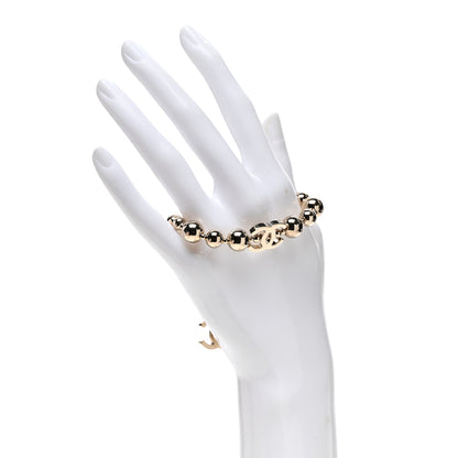 Chanel Metal Beaded CC Bracelet Gold 2 of 5