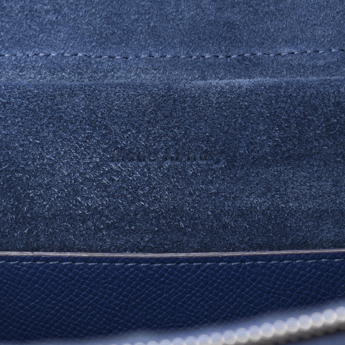 Grained Calfskin Micro Belt Bag Indigo